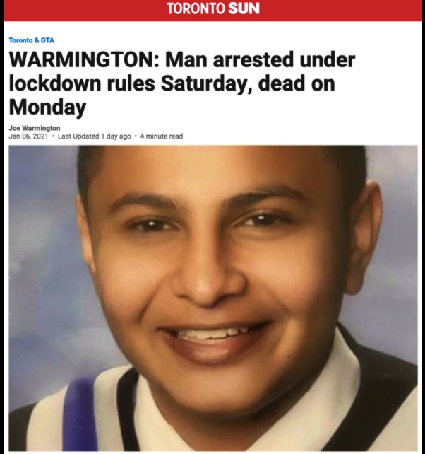 Man arrested for lockdown rules on Saturday, dead on Monday