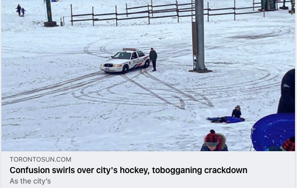 Confusion Swirls Over City’s Hockey, Tobogganing Crackdown