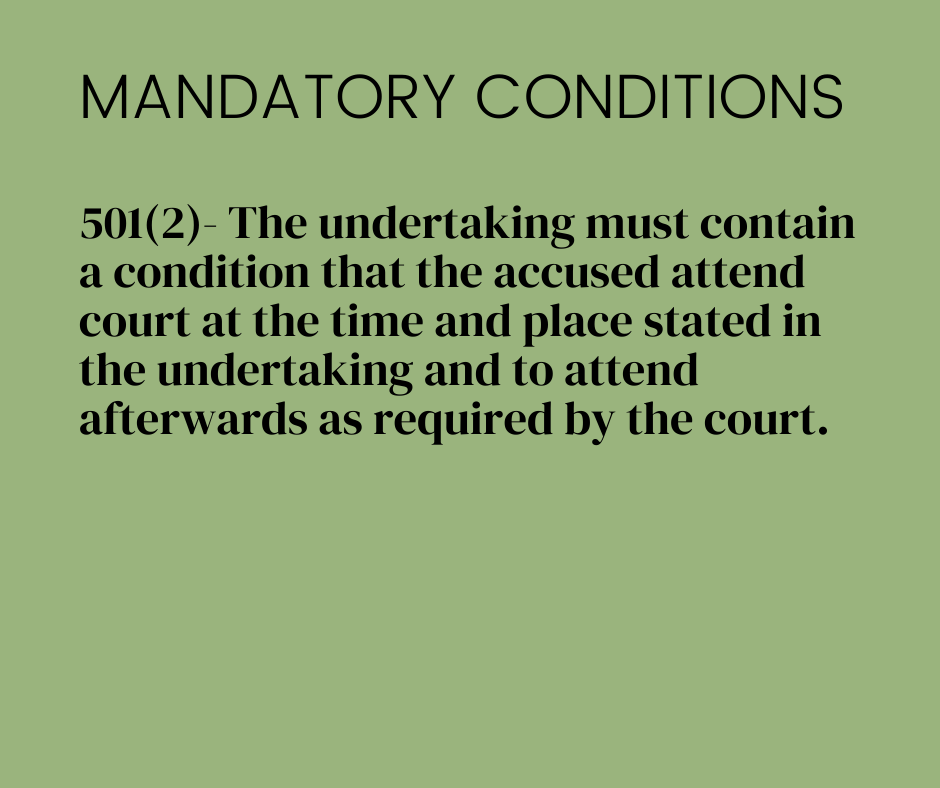 When an accused Person must be released