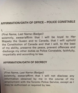 Affirmation/Oath of Office for Police Officers 