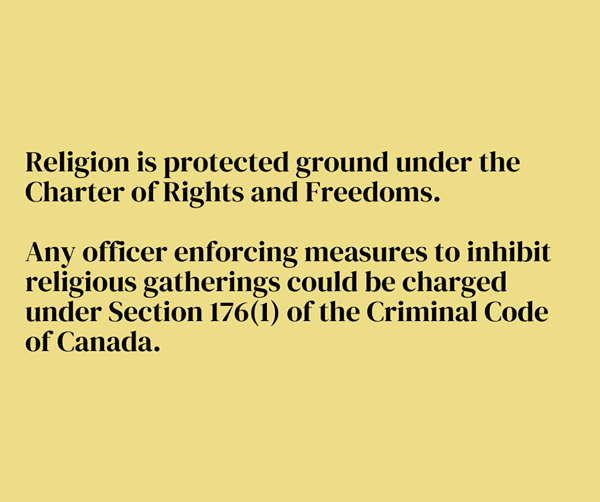 Charter of Rights - Guaranteed Freedom of Religion