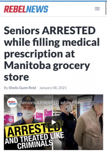 Seniors Arrested while filing Medical Prescription at Grocery Store 