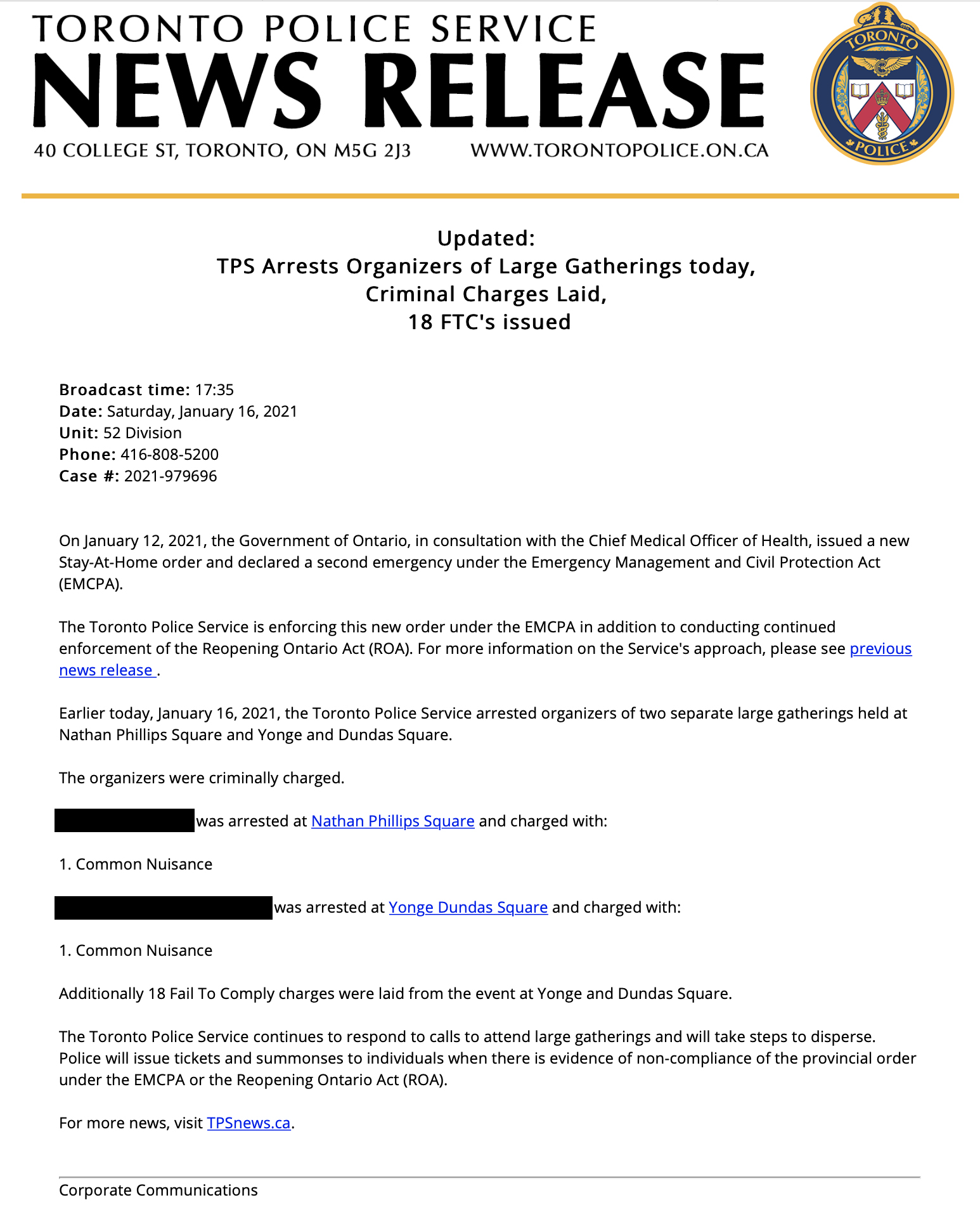 Toronto Police Admit, Unacceptable Mass Arrest Made at 2010 G20 Protests