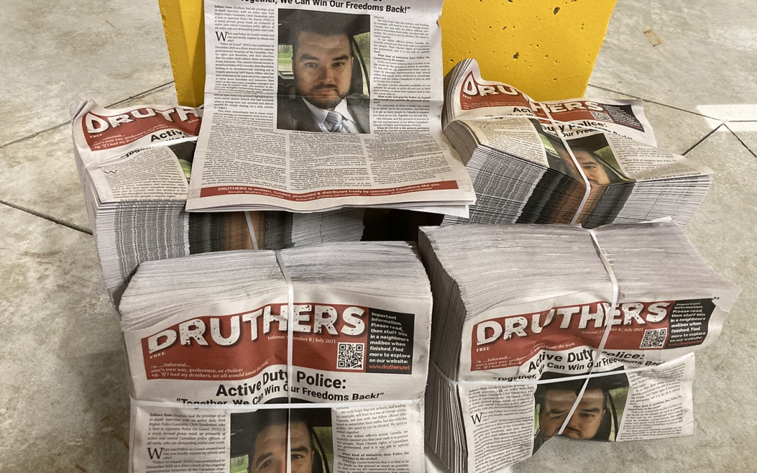 Police on Guard’s front page article in Druthers’ newspaper