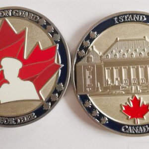 police on guard challenge coin antique silver