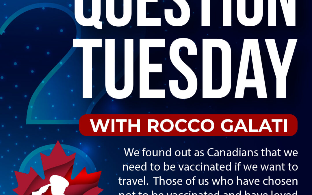 Question Tuesday with Rocco – As we need to be vaccinated to travel, Is there anything a non-vaccinated person can do with regards to traveling outside the country?