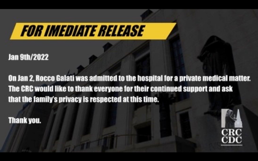 News Release – Rocco Galati