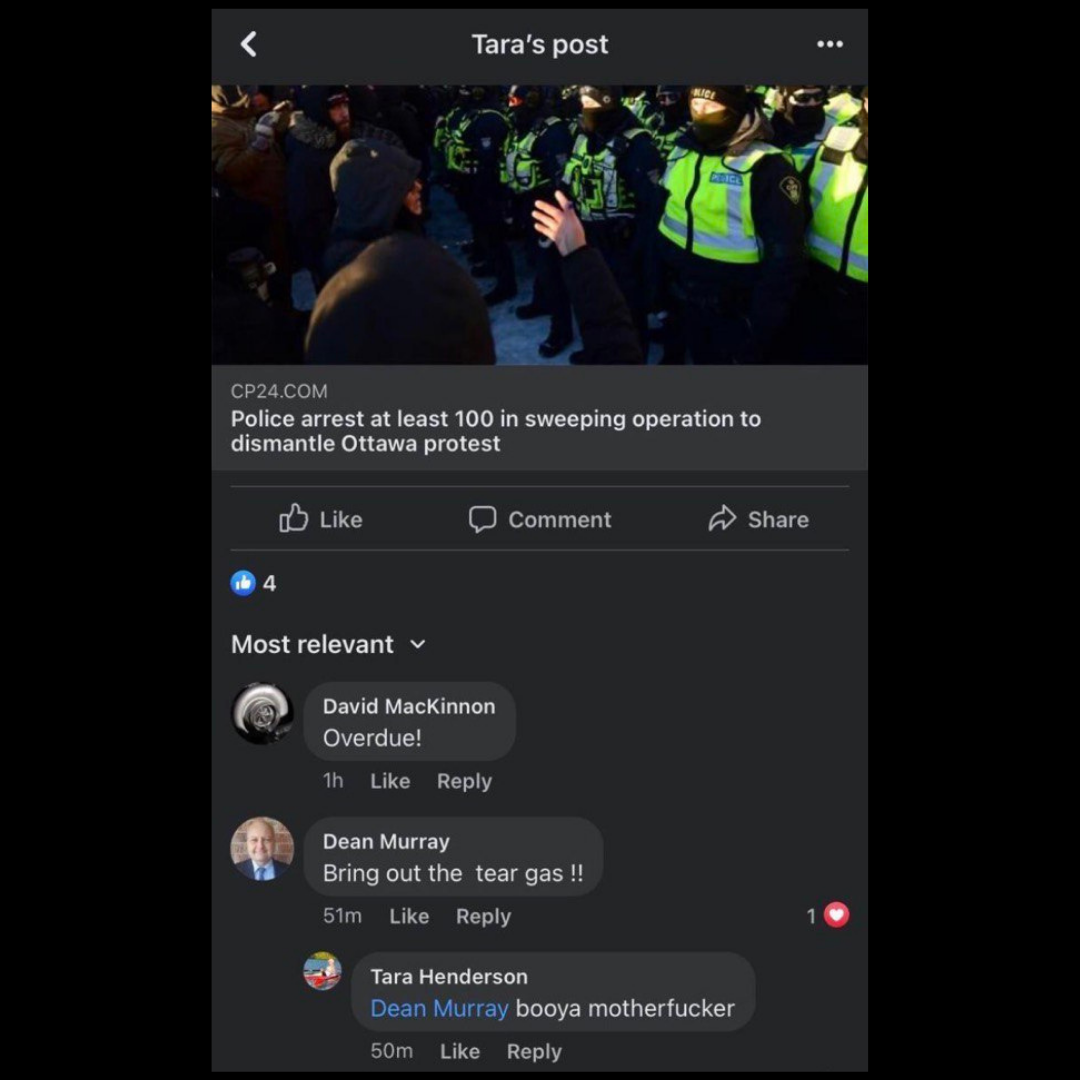 Facebook Post by Active Staff Sergeant