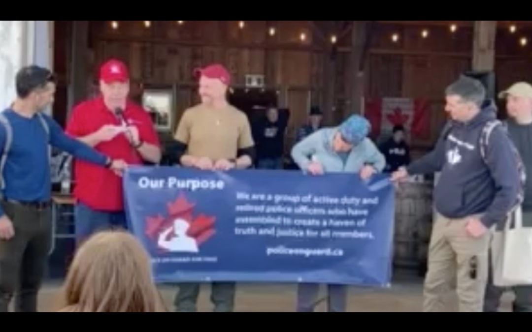 Donation Presentation to James Topp of Canada Marches