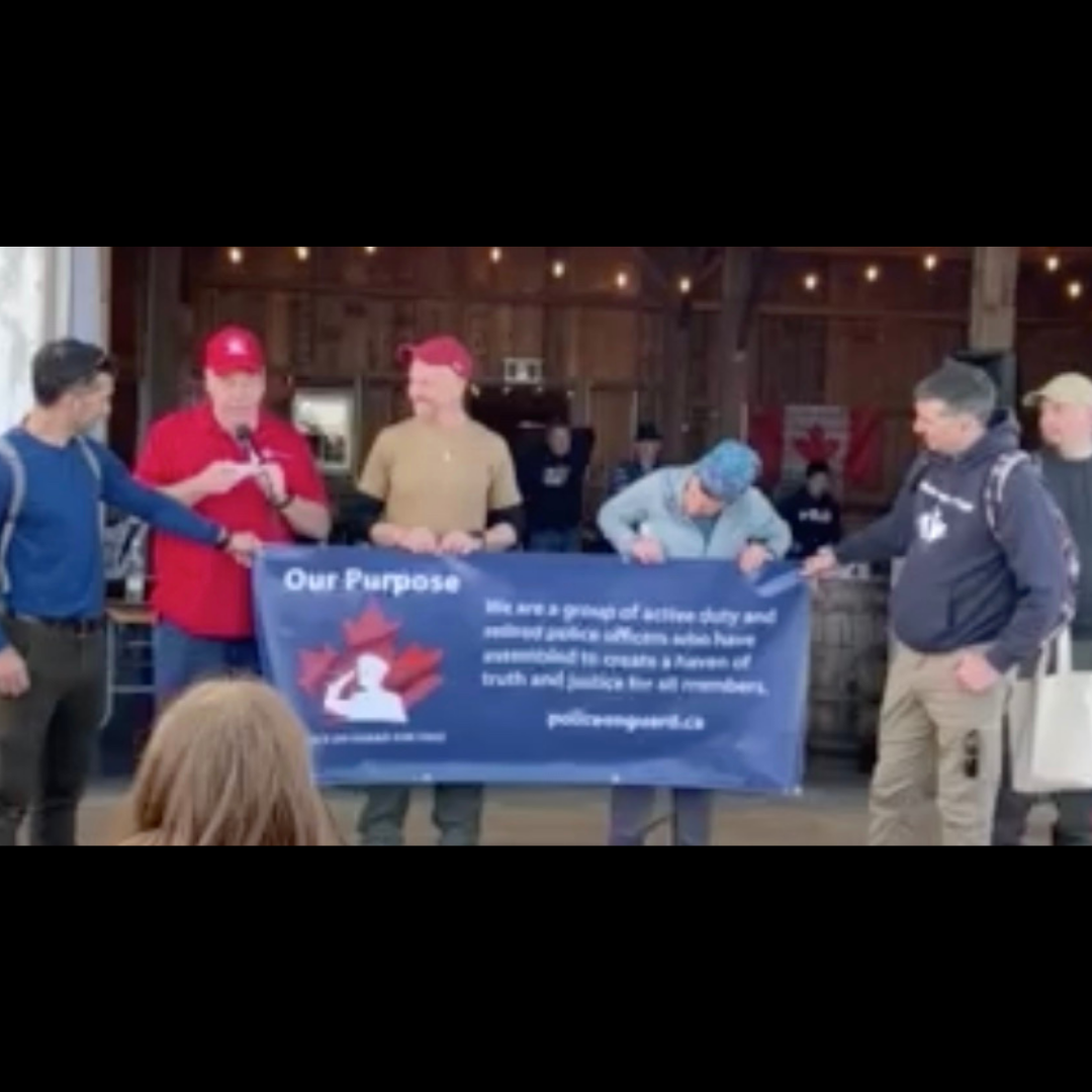 Donation Presentation to James Topp of Canada Marches