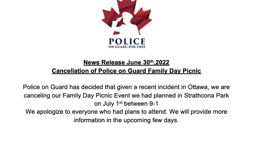 Cancellation of our Family Day Picnic in Strathcona Park