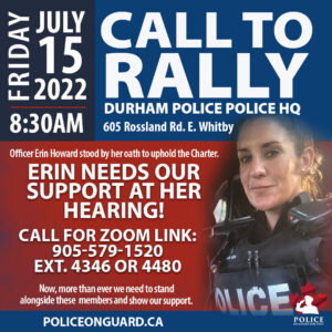 Support our Active Police Officers Standing for the Charter - Constable Erin Howard