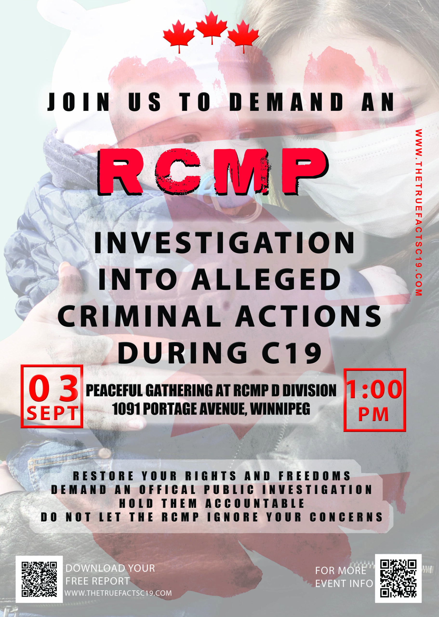 Join Citizens for Truth at RCMP “D” Division HQ in Winnipeg