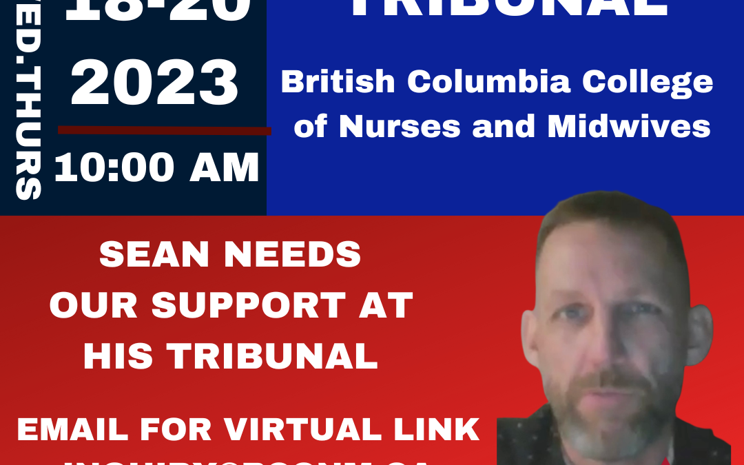 Support Sean Taylor, Registered Nurse Facing Disciplinary Tribunal For Speaking Out on Covid and Other Matters