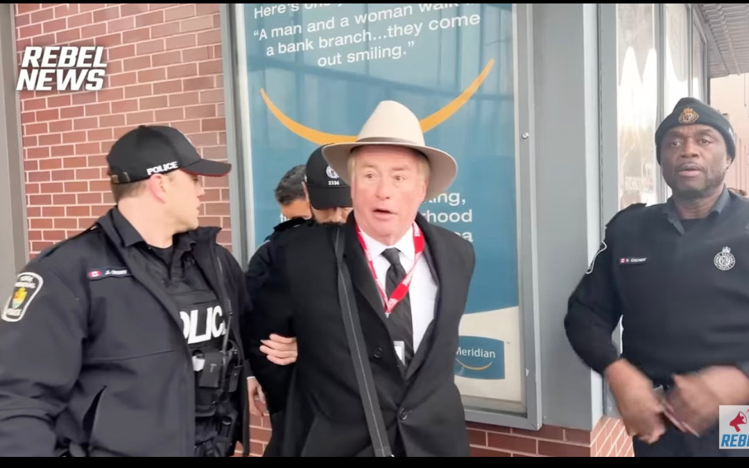 David Menzies of Rebel News Arrested for Assault After Questioning Minister of Finance, Chrystia Freeland