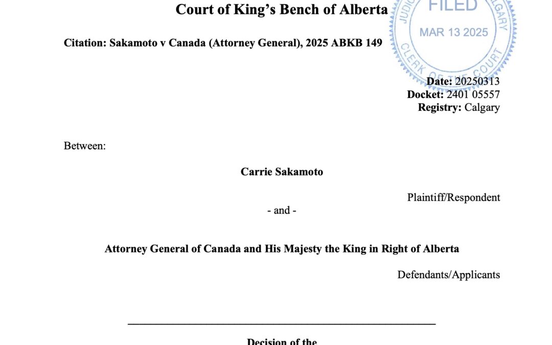 Judge Denies Governments Request for Application to Strike Prior to Certification Hearing in Potential Class-Action Lawsuit