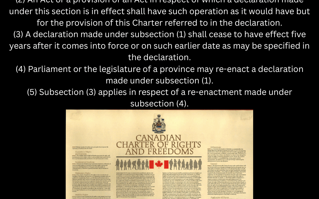 Liberal Effort to Restrict the Charter Notwithstanding Clause Could Divide Canada